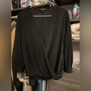 Black Banana Republic wrap-like top. Size M. Smooth material.